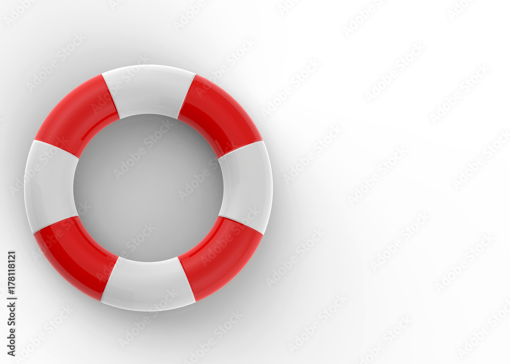 3d rendering. Life saver ring on white background. 3d rendering. Life saver ring on white background.