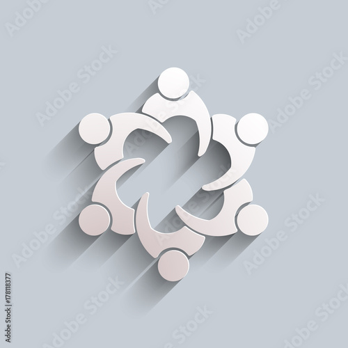 People Organized to Learn Skills. Logo Vector Illustration