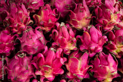 Dragon fruits at local place in Java, Indonesia