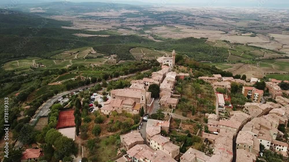 View of Montalcin City Brunello Italy View of Montalcin City Brunello Italy