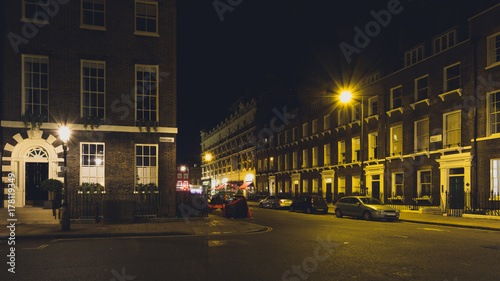Bedford Square London by night C, best preserved set pieces of Georgian architecture in London © jaceksphotos