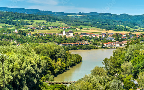 View of the Danube river from Melk Abbey, Austria
