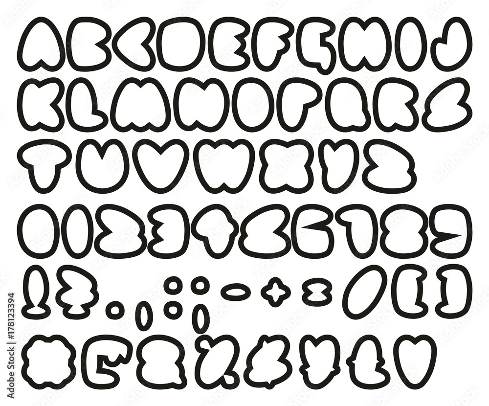 bubble numbers font