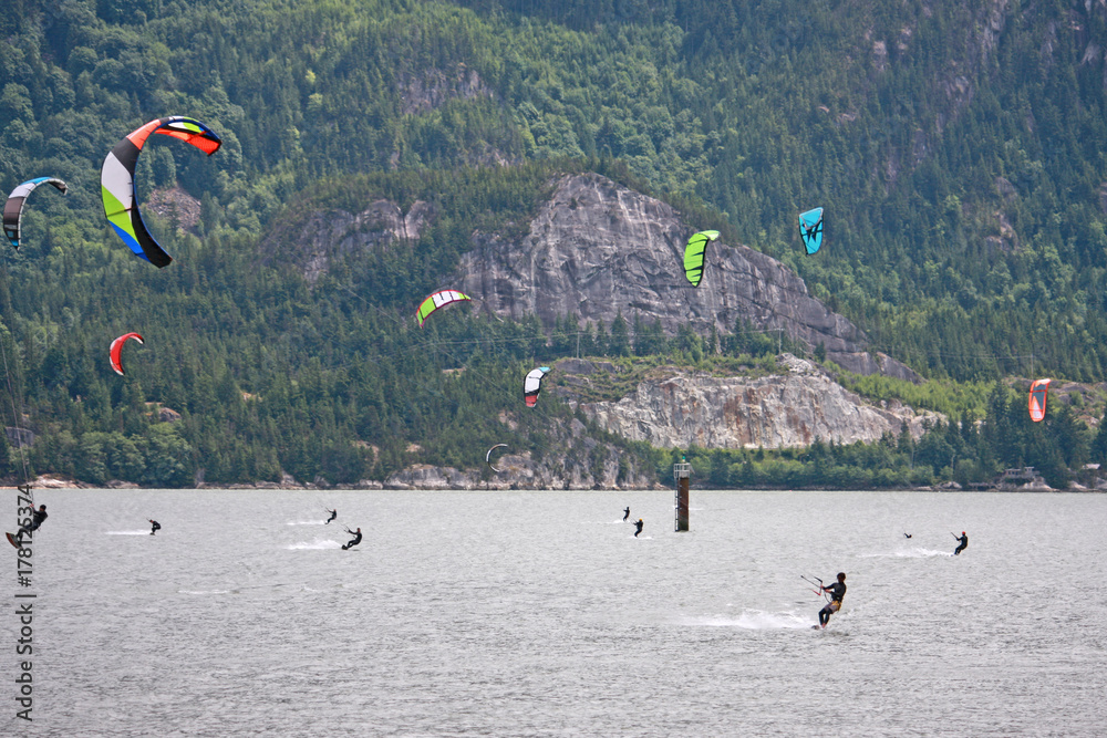 kitesurfers at Squamish, Canada