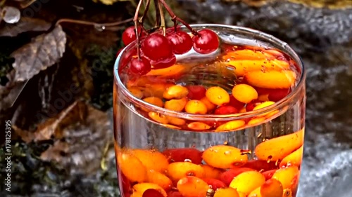 glass leg and a waterfall