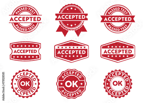 ok accepted logo stamp and label photo