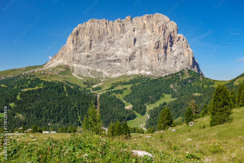 Picturesque sella rock in Dolomites, Italy Picturesque sella rock in Dolomites, Italy