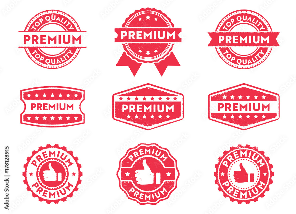 premium grade stamp label - obrazy, fototapety, plakaty 