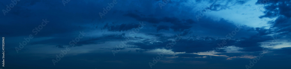 Panorama of the night sky