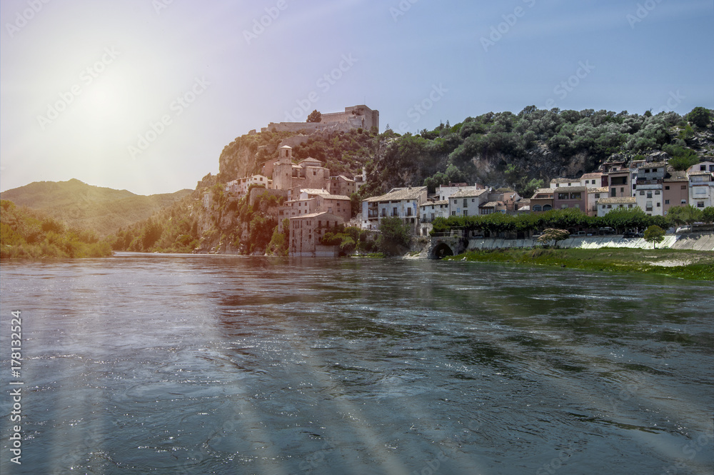 The village of Miravet in Tarragona next to the Ebro The village of Miravet in Tarragona next to the Ebro