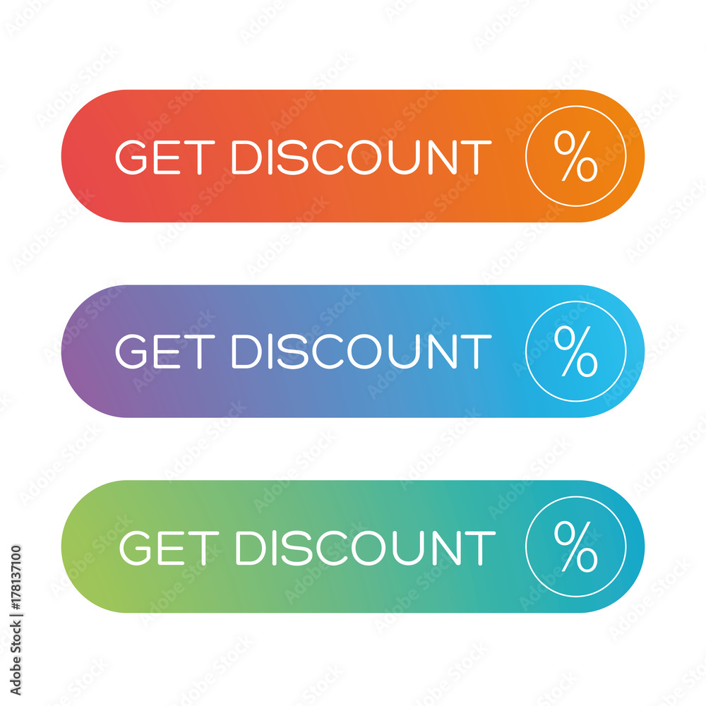 Get Discount button vector