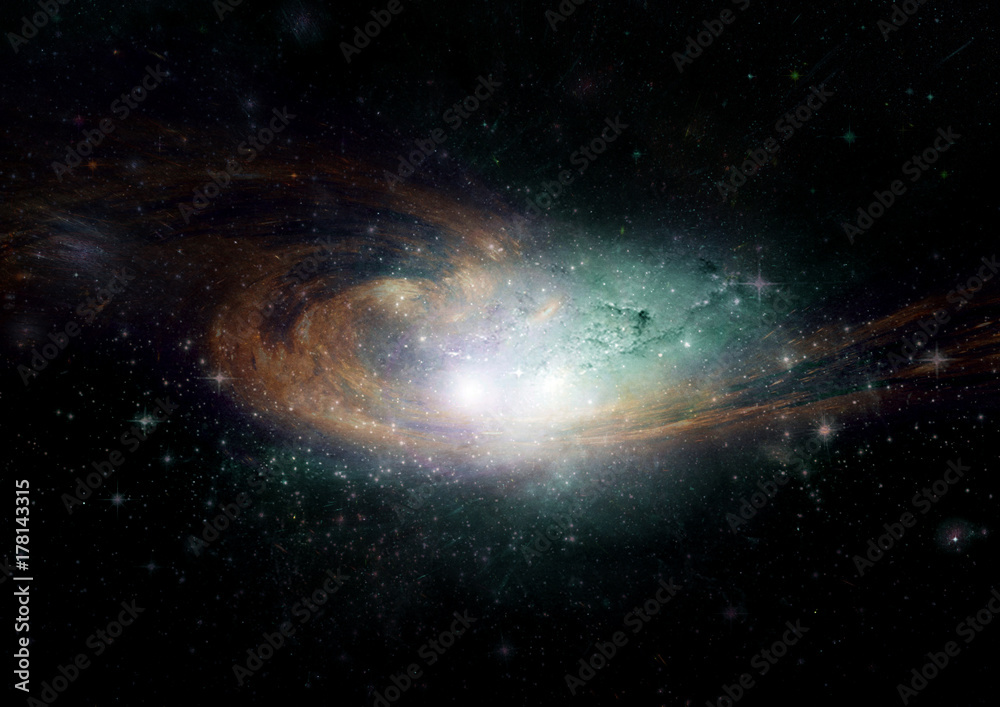 Obraz premium Stars, dust and gas nebula in a far galaxy