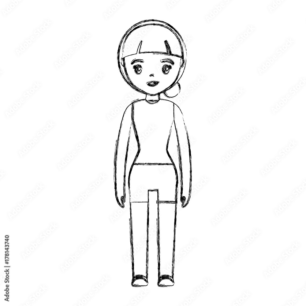 cartoon woman icon