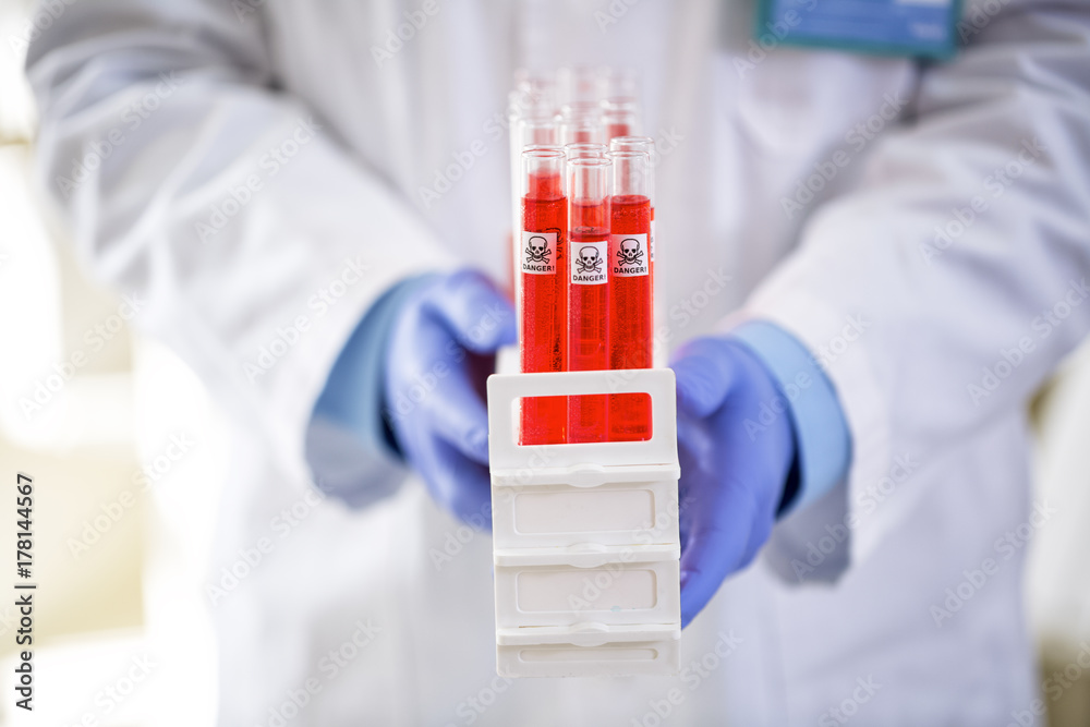 Danger toxic chemicals in tubes Danger toxic chemicals in tubes
