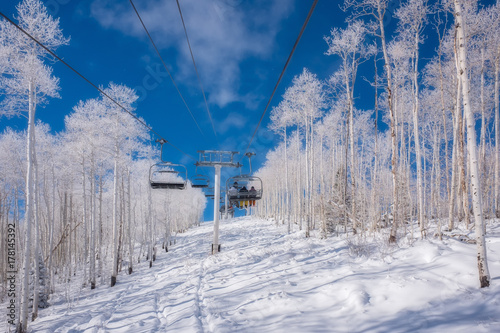 Winter Ski Lift photo