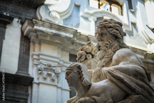 Naples, Italy, Statue of the Nile God