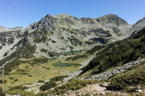 Landscape with Prevalski lakes and Valyavishki chukar peak, Pirin Mountain, Bulgaria