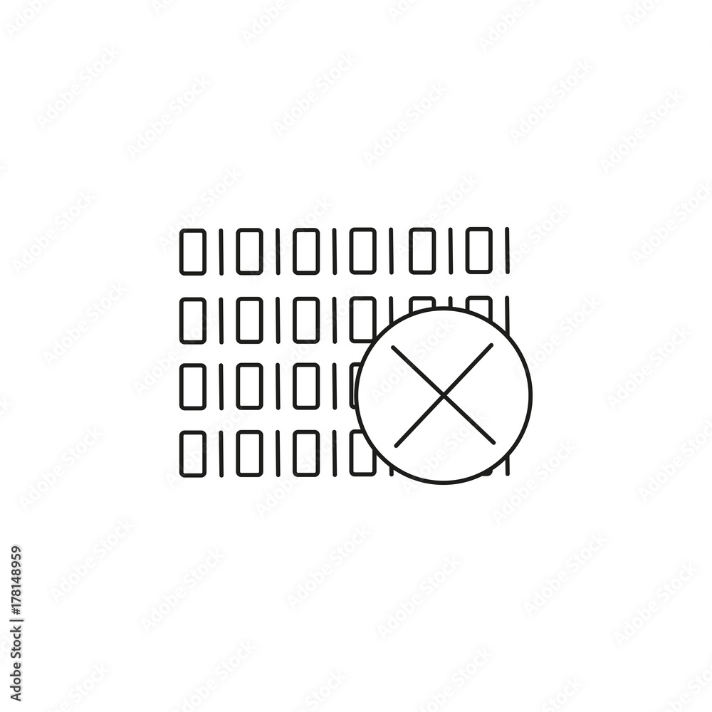 binary code error icon
