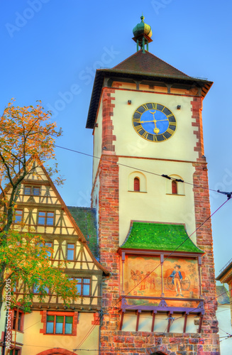 Schwabentor, a historical city gate in Freiburg im Breisgau - Baden-Wurttemberg, Germany photo