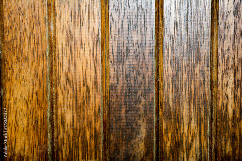 Abstract Textures: Aging Varnished Wood Slats of a Gate
