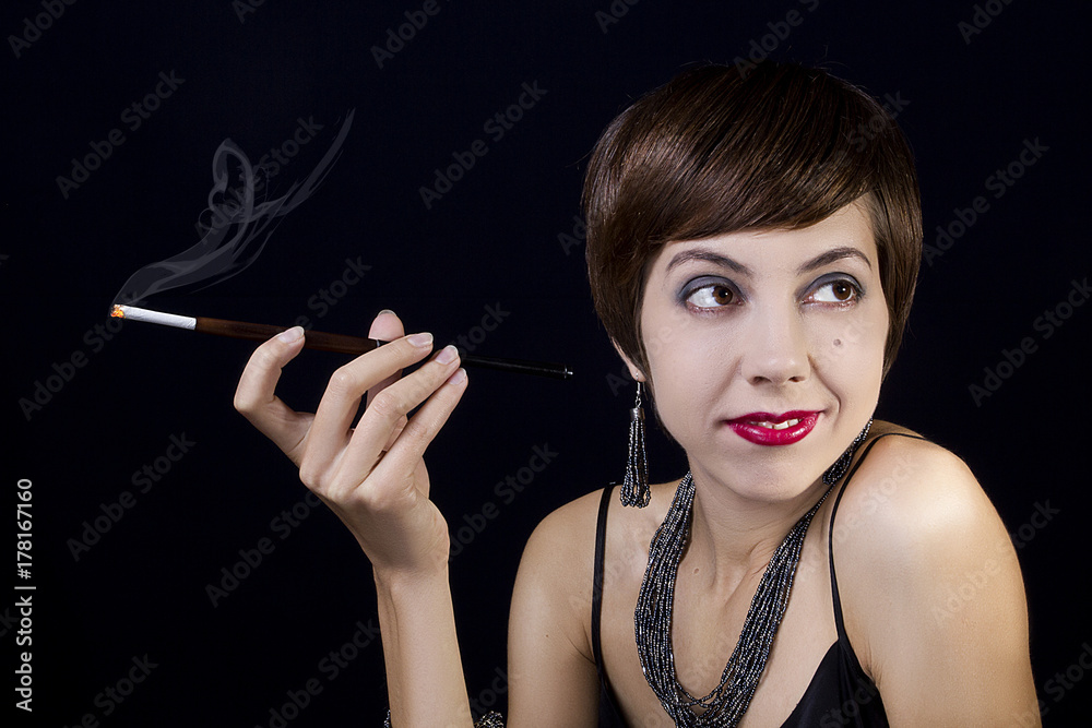 Obraz premium Girl in the style of the 20's