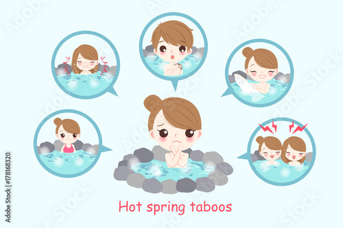 girl with hot spring taboos