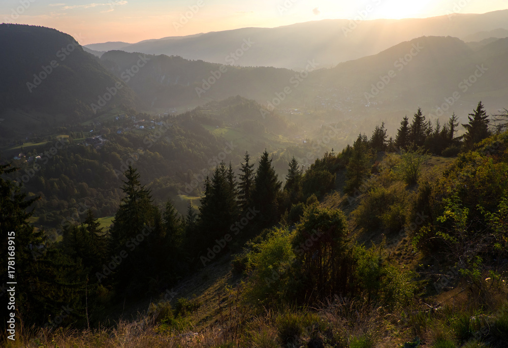 Beautiful scenery, nature of Romania. Landscape, nature, summer.