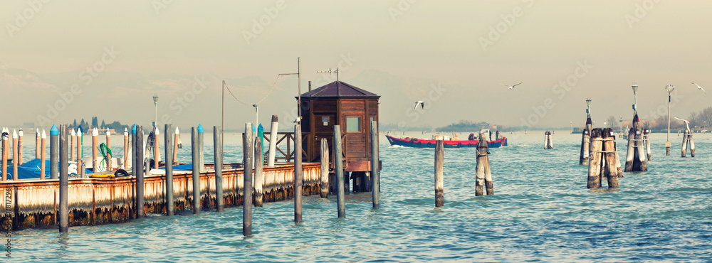 Sea pier in Venice