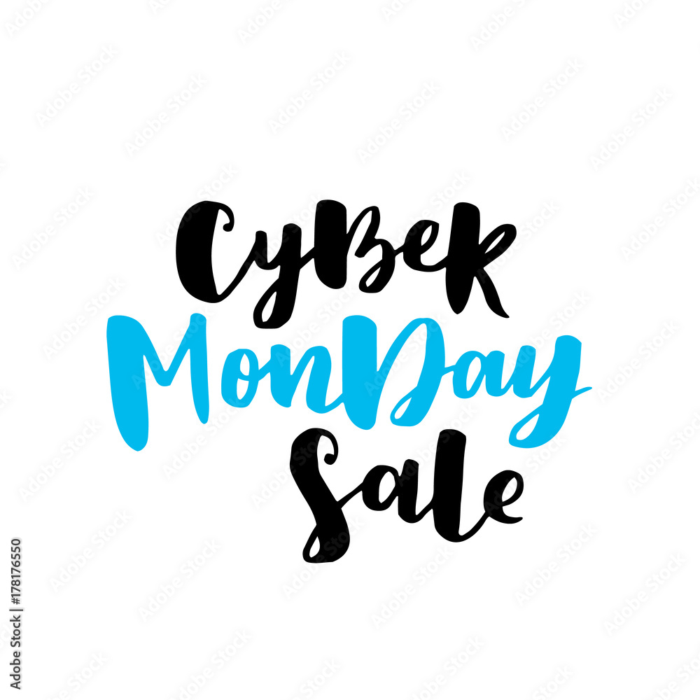 Cyber Monday sale lettering design template. Advertising Poster design. Sale Discount Banner Label style. Vector illustration Cyber Monday sale lettering design template. Advertising Poster design. Sale Discount Banner Label style. Vector illustration