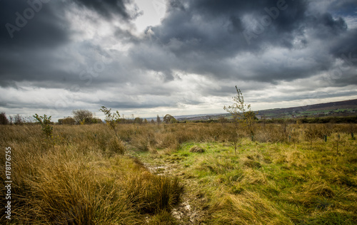 Fotografie Clouds over English Moorland