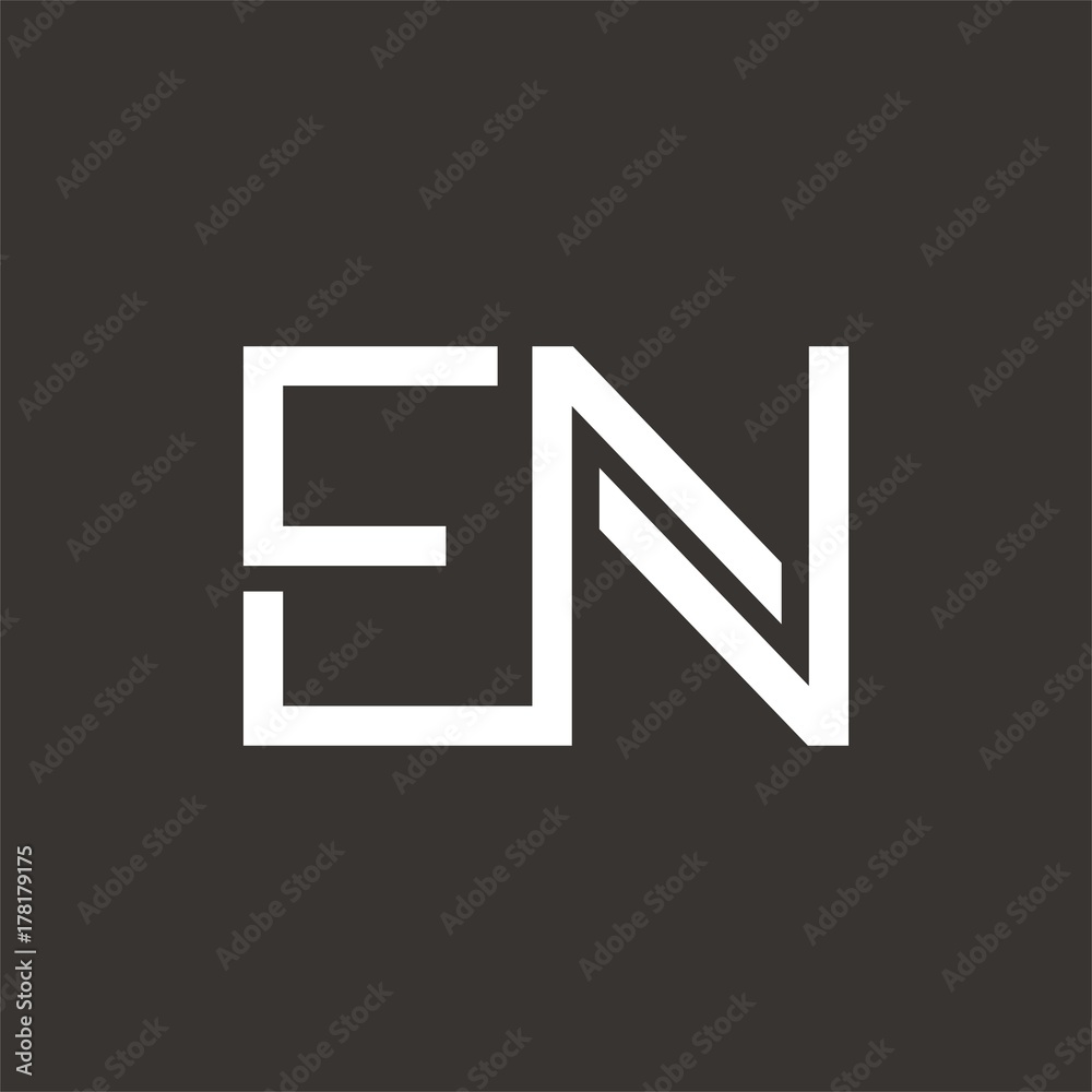 EN logo letter design template vector EN logo letter design template vector