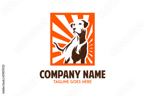 labrador retriever dog logo vector illustration