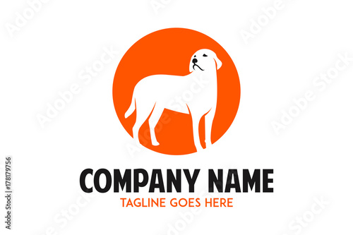 labrador retriever dog logo vector illustration