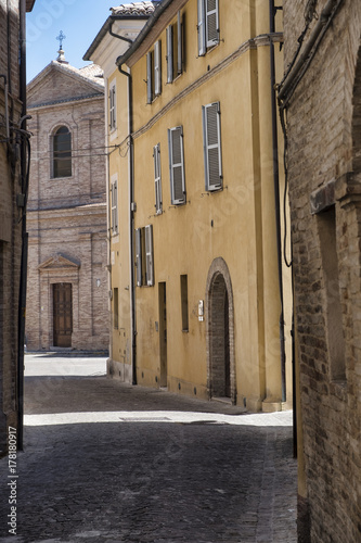 Fototapeta Naklejka Na Ścianę i Meble -  Montefano (Macerata, Marches, Italy), historic town