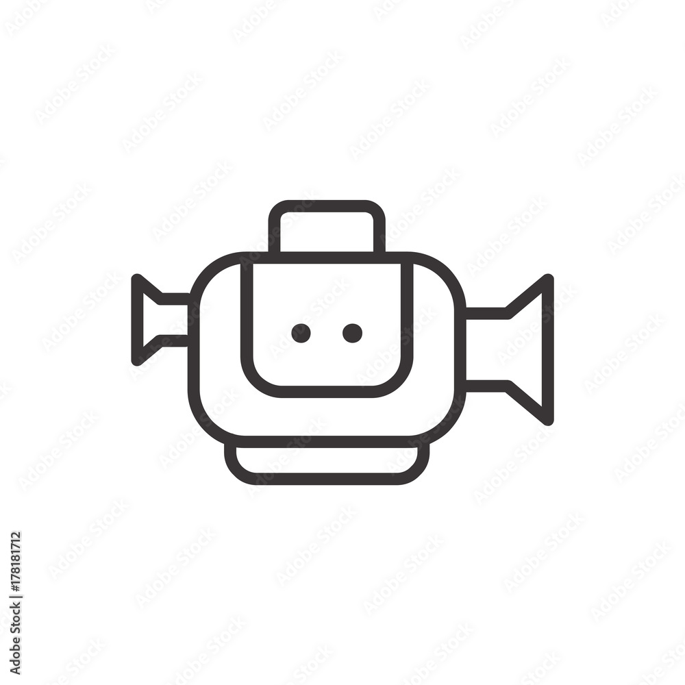 Camera record icon vector design illustration Camera record icon vector design illustration