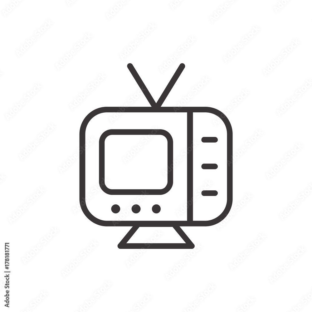 Television icon vector design illustration Television icon vector design illustration