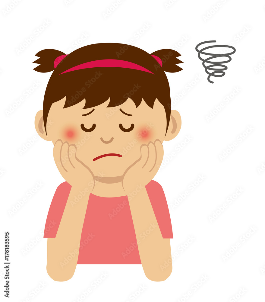 thinking / troubled / suffering girl illustration thinking / troubled / suffering girl illustration