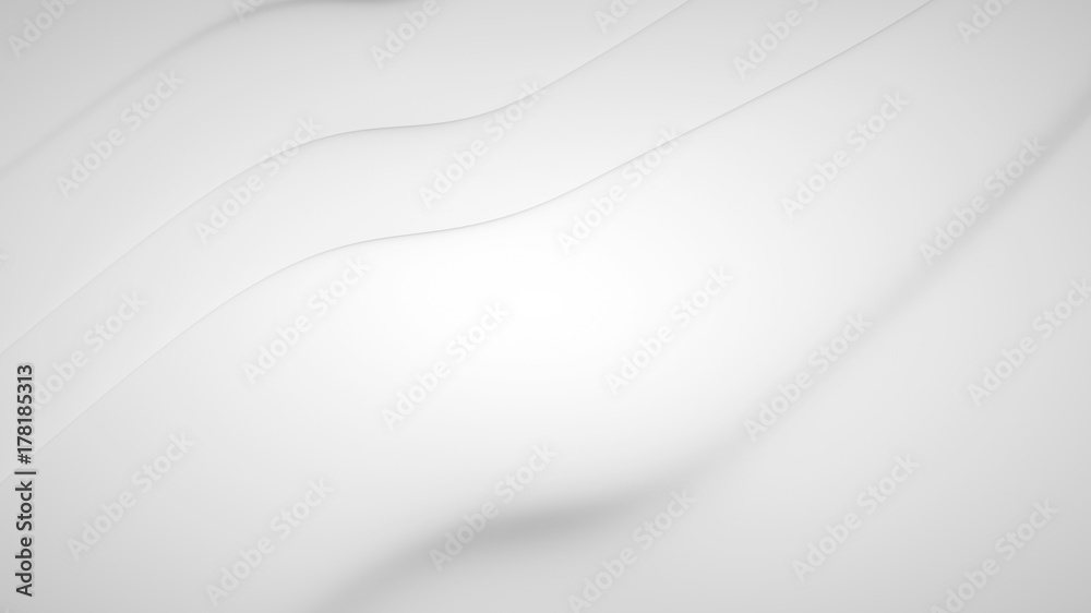 Abstract white or light grey background with curved lines, 3d render Abstract white or light grey background with curved lines, 3d render