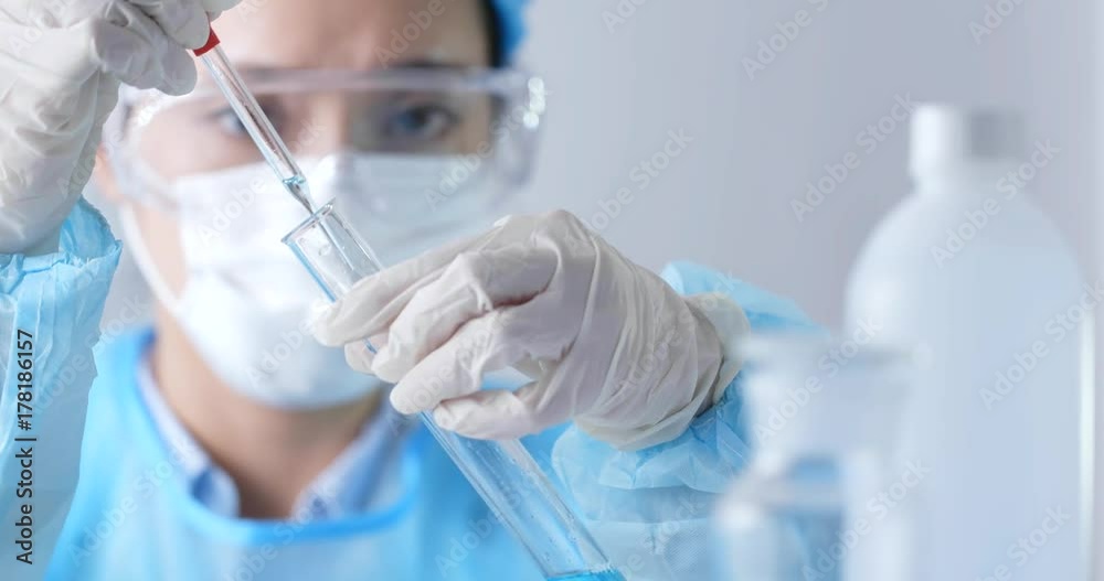Scientists researching in laboratory