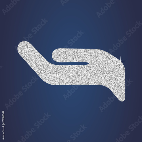 Glitzer Hand