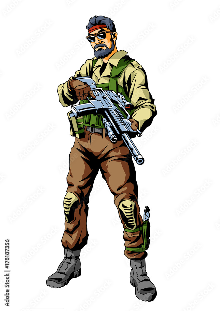 war dog soldier,illustration,art,design,logo,color