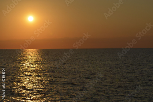 Puesta del sol Mar Mediterraneo  Islas Baleares  - Spain