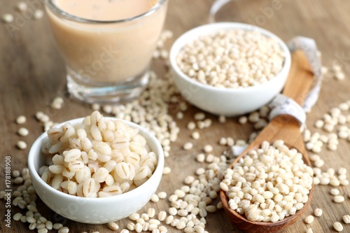 soymilk and barley seed