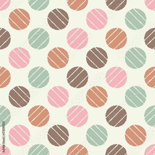 Polka dot seamless pattern. Sketch texture. Textile rapport.