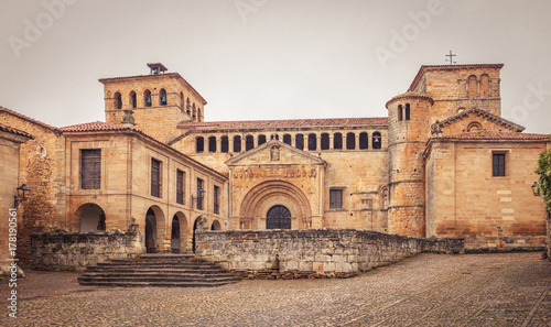 Collegiate church Santa Juliana, Santillana del Mar, medieval villa, Cantabria, northern Spain photo