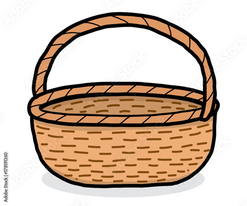 handcraft basket / cartoon vector and illustration, hand drawn style, isolated on white background.