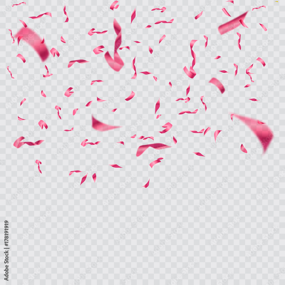 Colorful bright confetti isolated on transparent background. Festive vector illustration Colorful bright confetti isolated on transparent background. Festive vector illustration
