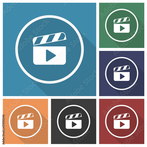 Button - Set - Schatten - Filmklappe - Filmdreh
