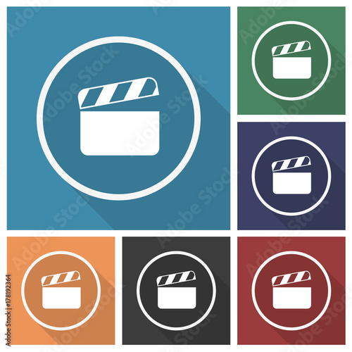 Button - Set - Schatten - Filmklappe - Filmdreh