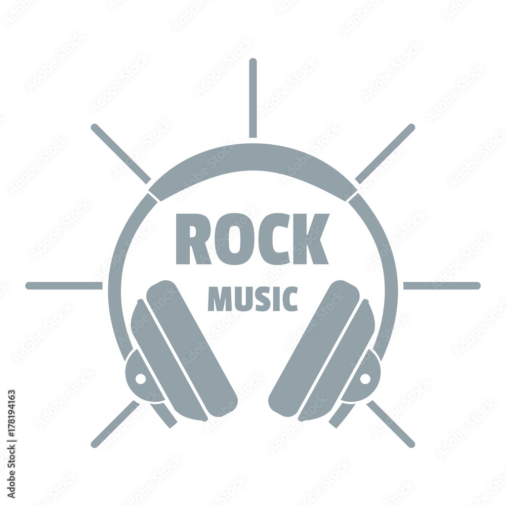 Modern rock music logo, simple gray style Modern rock music logo, simple gray style